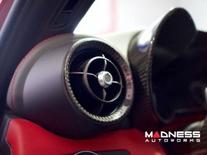 Alfa Romeo Giulia Interior Air Vent Circle Cover Kit - Carbon Fiber